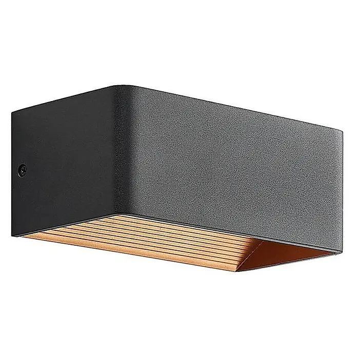 Arcchio Wandleuchte Karam - L x B x H: 10 x 20 x 8 cm, schwarz, schwarz