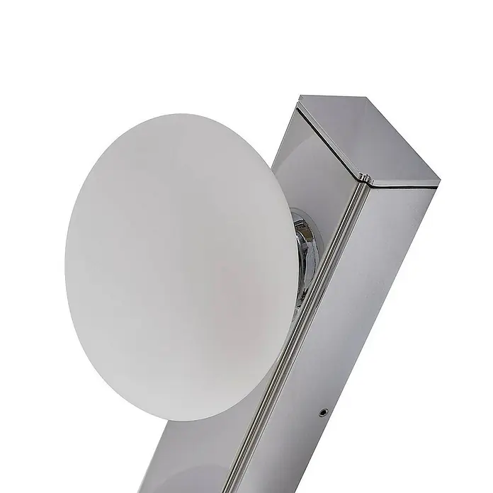 Lucande Wandleuchte Myrra - L x B x H: 10 x 60 x 10 cm, chrom / silber, weiß / opal