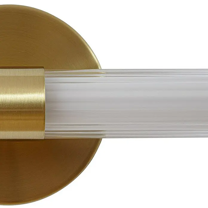 Lucande Wandleuchte Melisa - L x B x H: 12 x 90 x 9,4 cm, messing / gold, weiß / opal