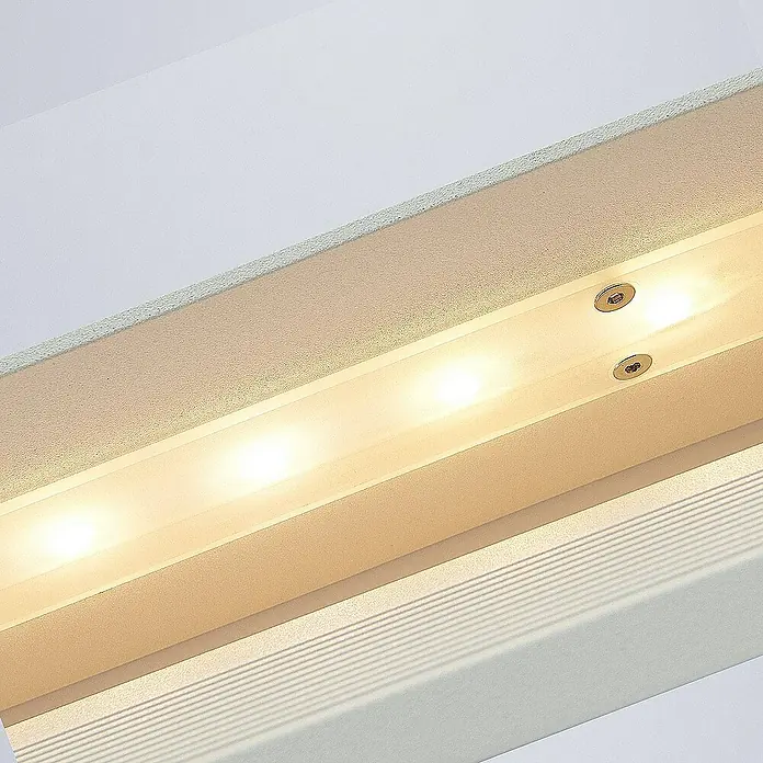 Lindby Wandleuchte Lonisa - L x B x H: 10 x 53 x 8 cm, weiß / opal, weiß / opal