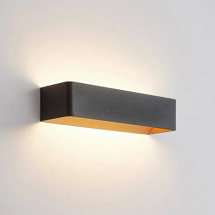 Arcchio Wandleuchte Karam - schwarz, schwarz
