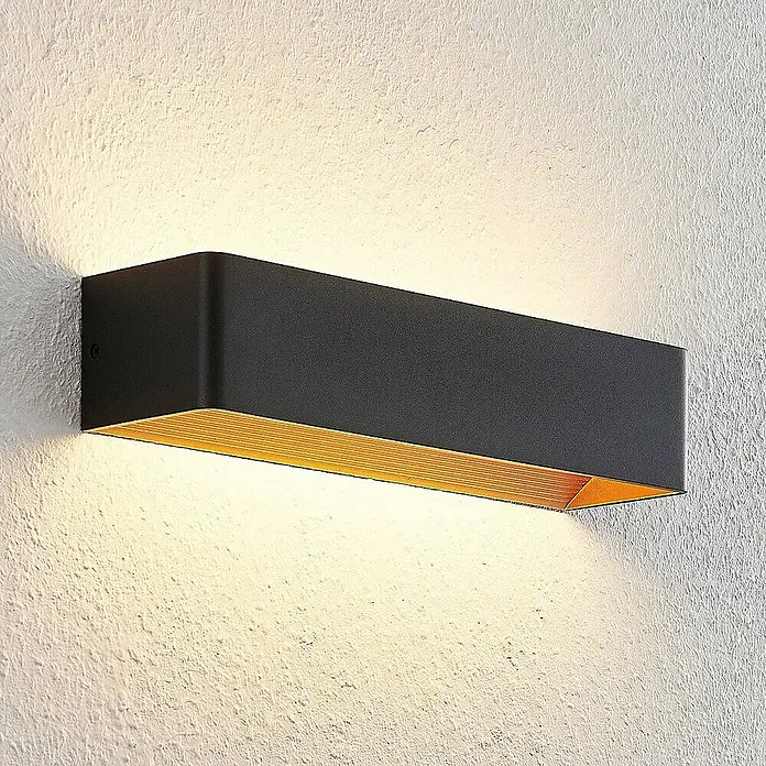 Arcchio Wandleuchte Karam - schwarz, schwarz