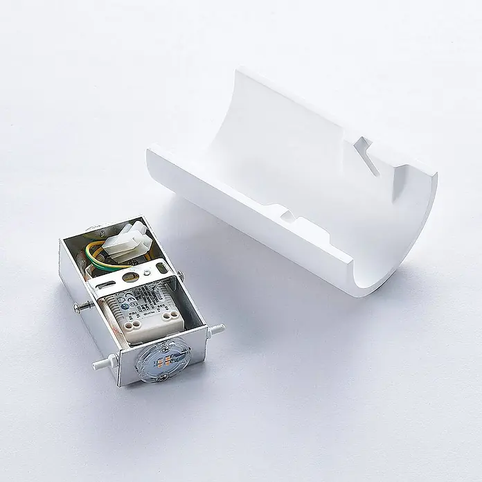 Lindby Wandleuchte Jenke - L x B x H: 6 x 10 x 16 cm, weiß / opal