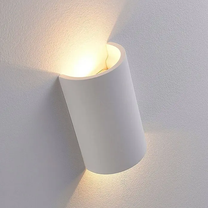 Lindby Wandleuchte Jenke - L x B x H: 6 x 10 x 16 cm, weiß / opal