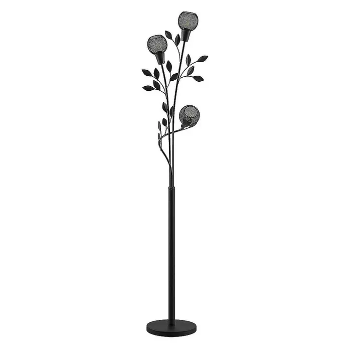 Lindby Stehleuchte Kanye - Höhe: 160 cm, schwarz, schwarz, E14