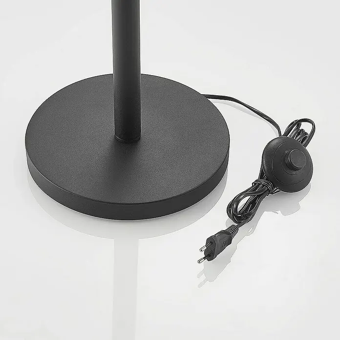 Lindby Stehleuchte Kanye - Höhe: 160 cm, schwarz, schwarz, E14