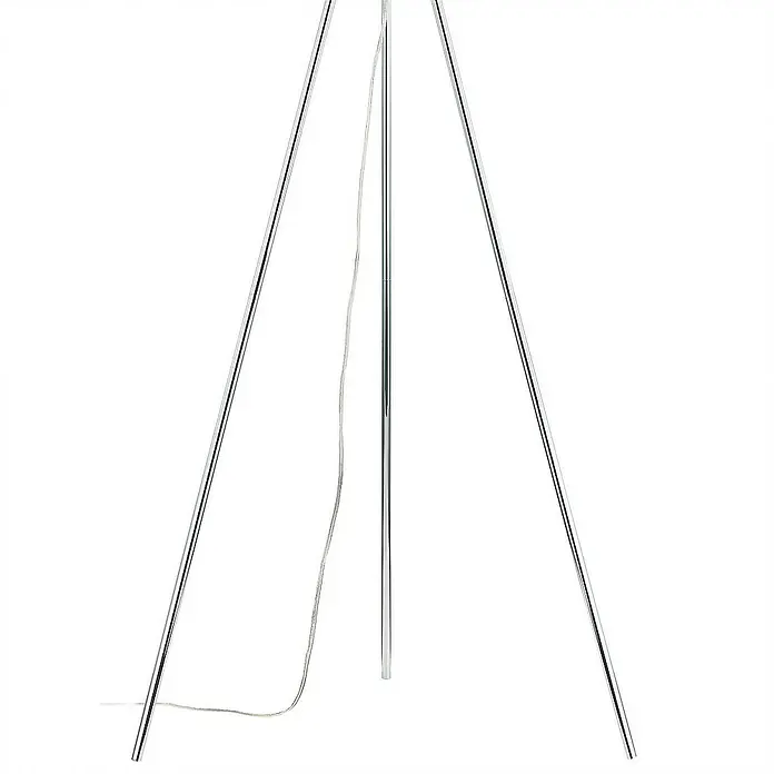 Lucande Stehleuchte Diborah - Höhe: 150 cm, alu / grau / zink, G9