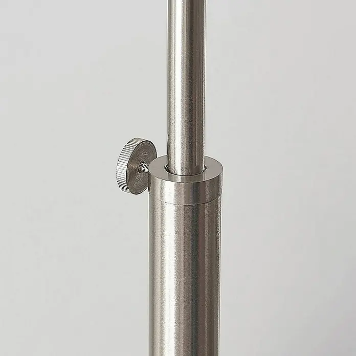 Lindby Stehleuchte Railyn - Höhe: 200 cm, alu / grau / zink, weiß / opal, E27