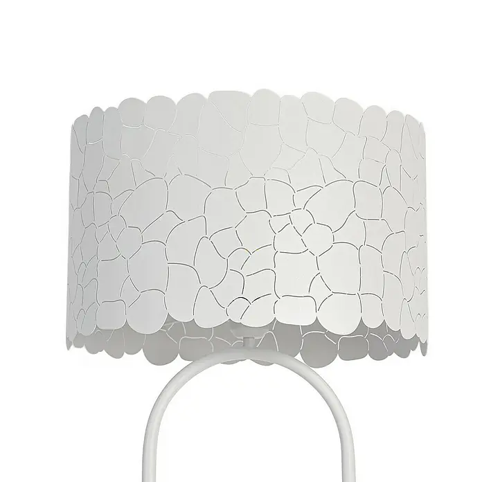 Lindby Stehleuchte Aralena - Höhe: 143,5 cm, weiß / opal, weiß / opal, E27