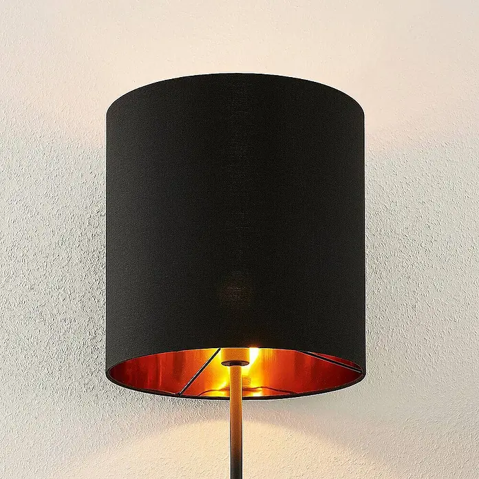 Lindby Stehleuchte Nymar - schwarz, schwarz, E27