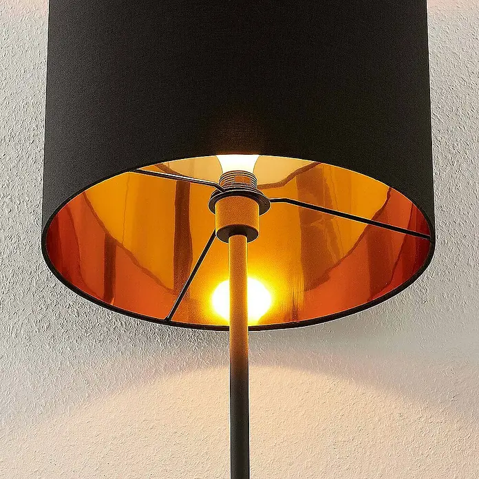 Lindby Stehleuchte Nymar - schwarz, schwarz, E27