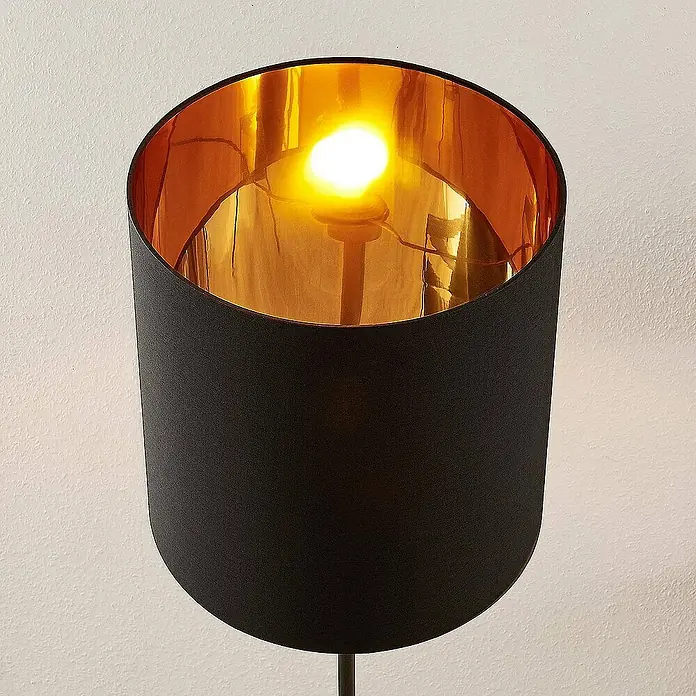 Lindby Stehleuchte Nymar - schwarz, schwarz, E27