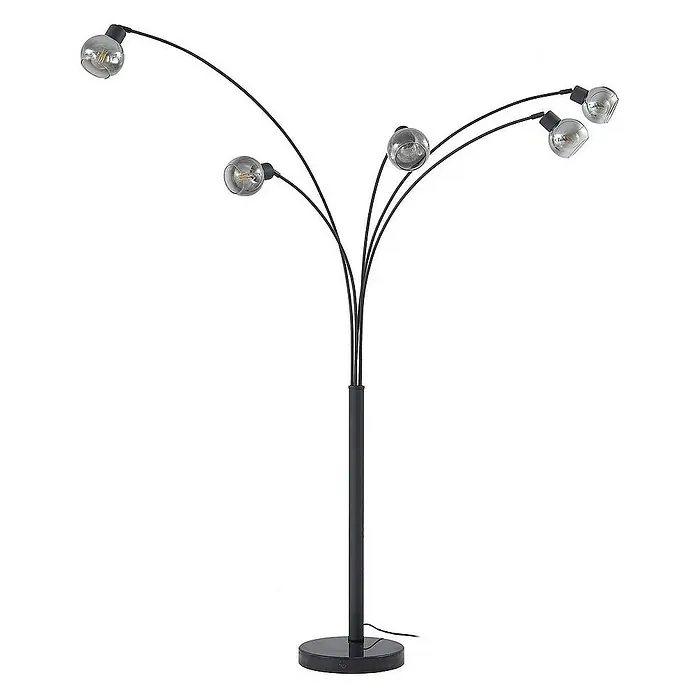 Lindby Stehleuchte Braccio - Höhe: 204,5 cm, schwarz, alu / grau / zink, E27