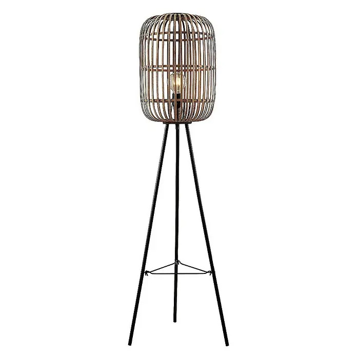 Lindby Stehleuchte Canyana - Höhe: 139 cm, Holz hell, E27