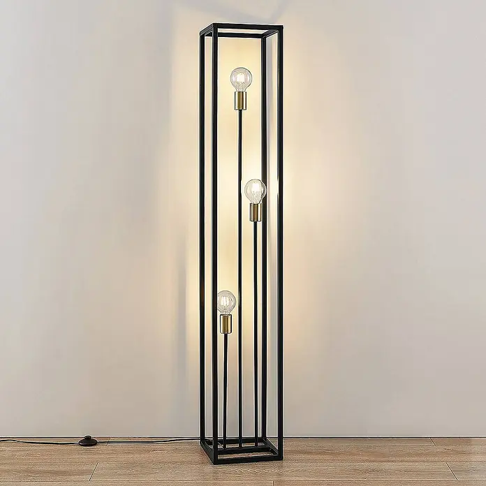 Lindby Stehleuchte Tiliane - Höhe: 153 cm, schwarz, E27