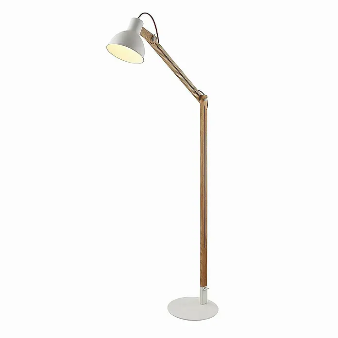 Lindby Stehleuchte Shivanja - Höhe: 146 cm, Holz hell, E27