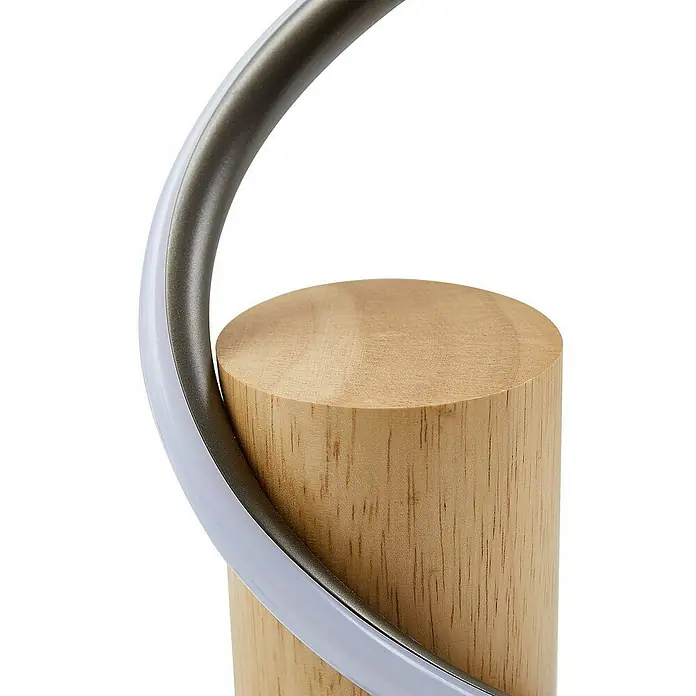 Lindby Stehleuchte Spiraali - Höhe: 133 cm, Holz hell, alu / grau / zink