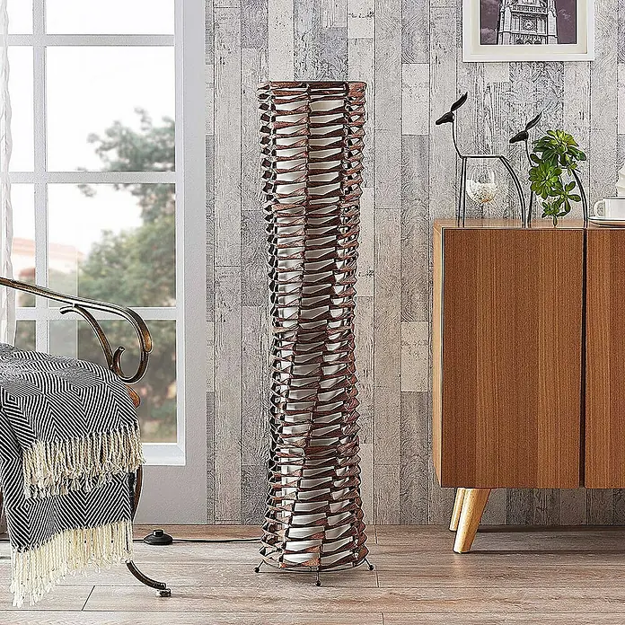 Lindby Stehleuchte Joas - Höhe: 110 cm, braun / rost, E27