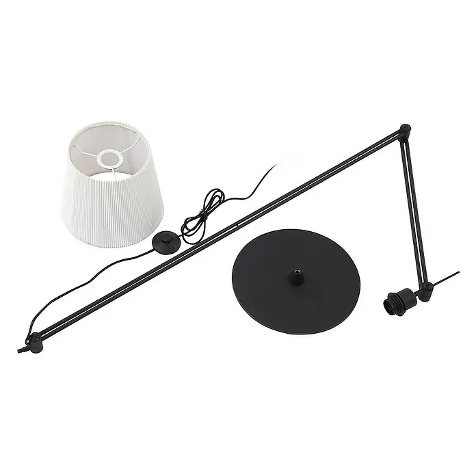 Lucande Stehleuchte Caelia - Höhe: 151,5 cm, schwarz, weiß / opal, E27