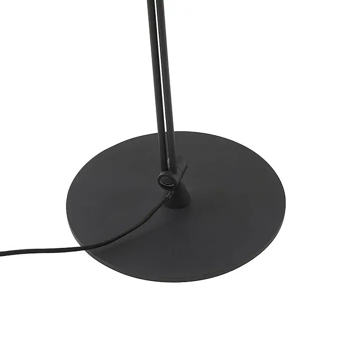 Lucande Stehleuchte Caelia - Höhe: 151,5 cm, schwarz, weiß / opal, E27