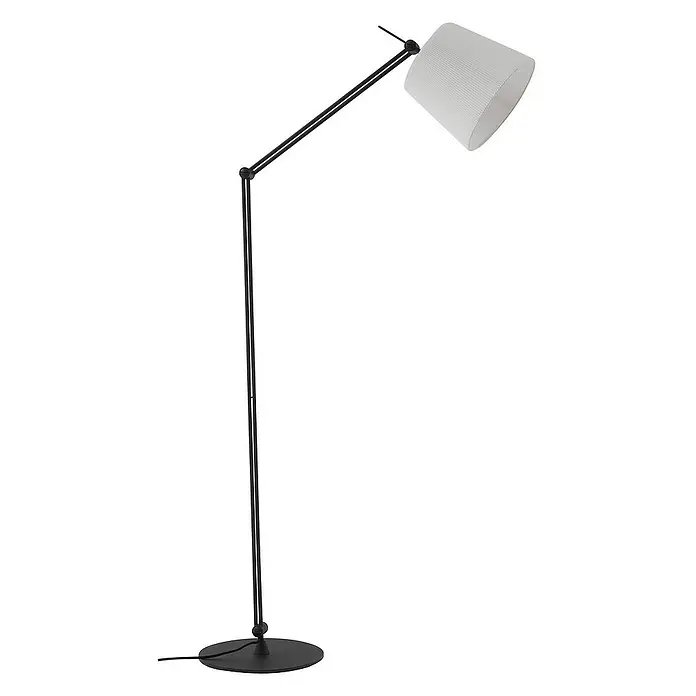 Lucande Stehleuchte Caelia - Höhe: 151,5 cm, schwarz, weiß / opal, E27
