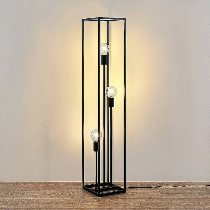 Lindby Stehleuchte Krisha - Höhe: 120 cm, schwarz, E27
