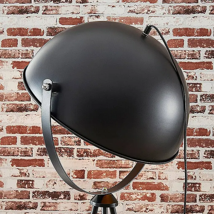 Lindby Stehleuchte Meline - Höhe: 160 cm, schwarz, schwarz, E27