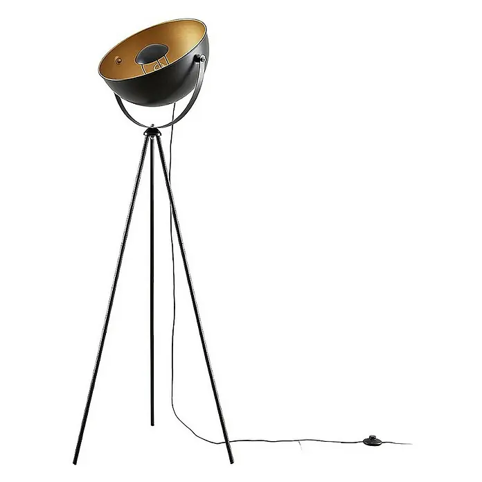 Lindby Stehleuchte Meline - Höhe: 160 cm, schwarz, schwarz, E27