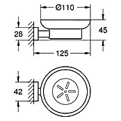 Grohe Essentials Cube Becher- & Seifenhalter (Chrom, Glänzend)