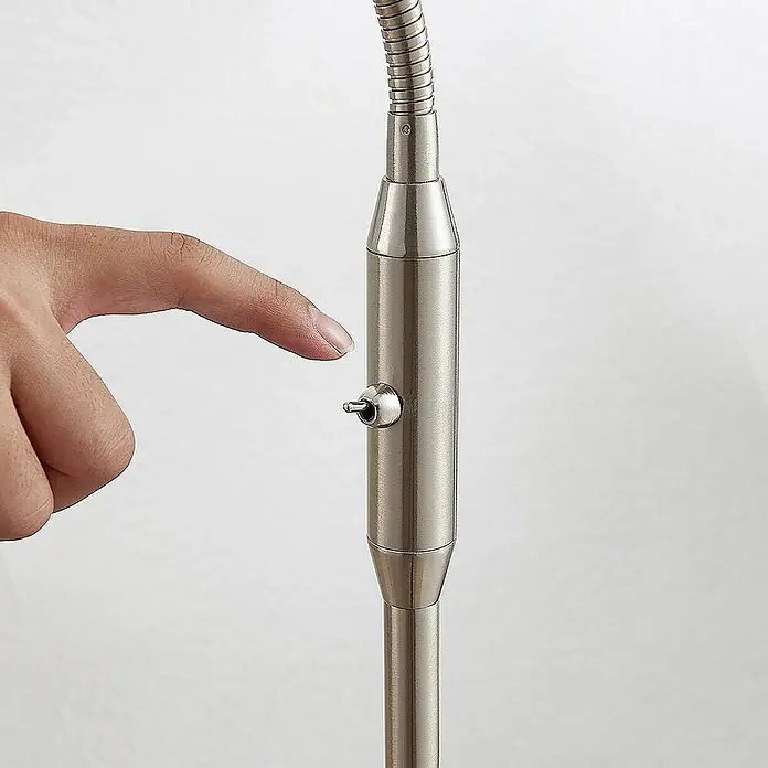 Lindby Stehleuchte Gwendolin - Höhe: 160 cm, alu / grau / zink, E14
