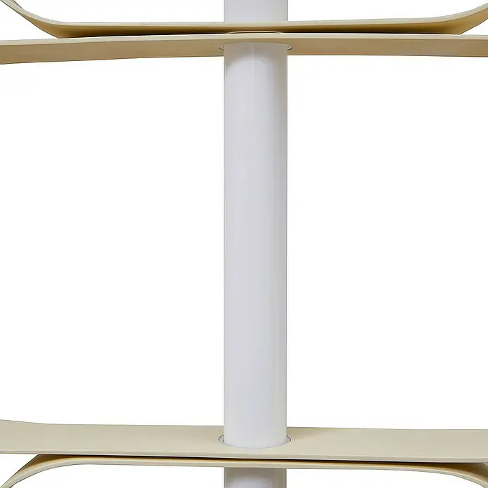 Lucande Stehleuchte Audrina - Höhe: 180 cm, creme / amber