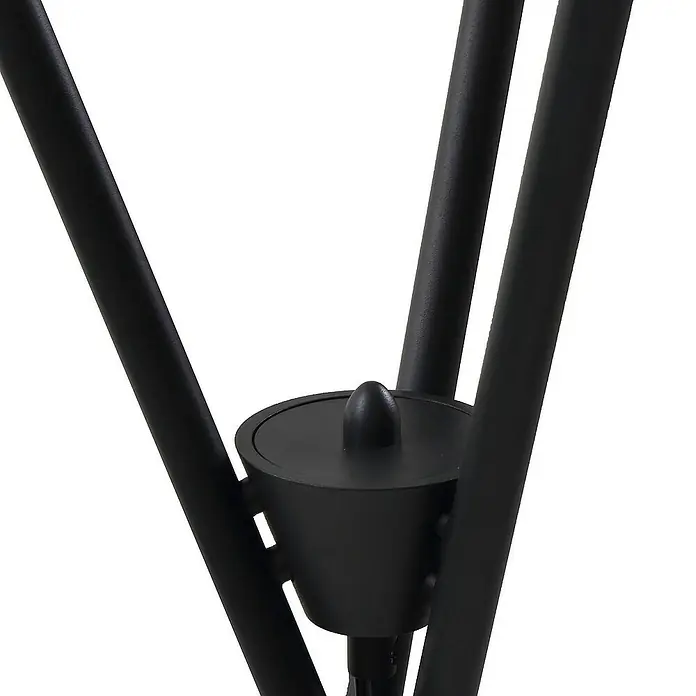 Lucande Stehleuchte Visata - Höhe: 141 cm, schwarz, G9
