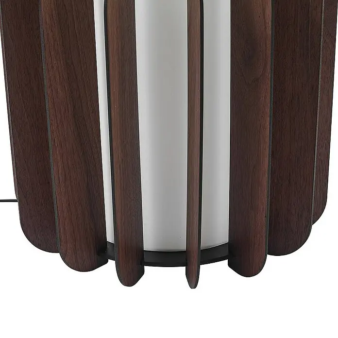 Lucande Stehleuchte Juneta - Höhe: 75 cm, Holz dunkel, E27