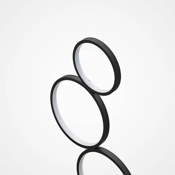 Lindby Stehleuchte Jacek - Höhe: 110 cm, schwarz, schwarz