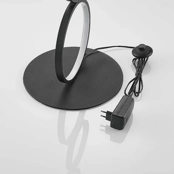 Lindby Stehleuchte Jacek - Höhe: 110 cm, schwarz, schwarz