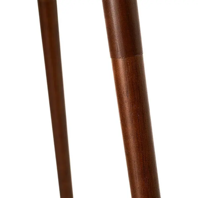 Lindby Stehleuchte Charlia - Höhe: 150 cm, Holz dunkel, weiß / opal, E27