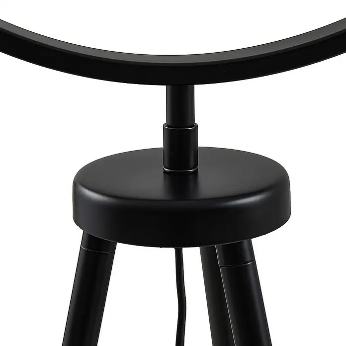 Lucande Stehleuchte Helva - Höhe: 163 cm, schwarz, weiß / opal, E27