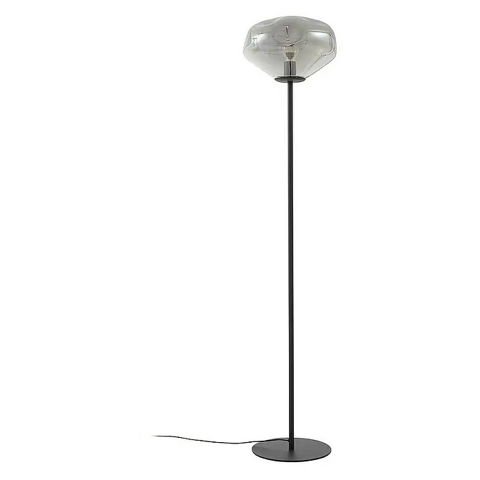 Lindby Stehleuchte Lelia - Höhe: 150 cm, schwarz, alu / grau / zink, E27