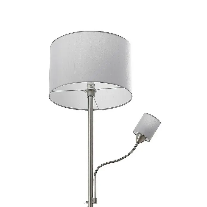 Lindby Stehleuchte Colima - Höhe: 169,5 cm, alu / grau / zink, alu / grau / zink, E27