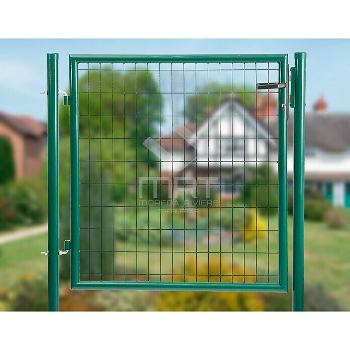 Puerta para el jardín Residencial (An x Al: 100 x 120 cm, Verde)
