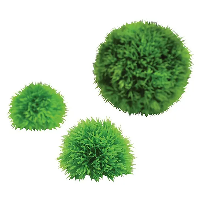 biOrb Deko-Set für Aquarien Stone Garden - 16 -tlg., Grün, Passend für: Aquarien ab 30 l - Drei dekorative grüne Mooskugeln unterschiedlicher Größe, ideal zur Dekoration von Innenräumen oder Aquarien. Sie sind pflegeleicht und langlebig.