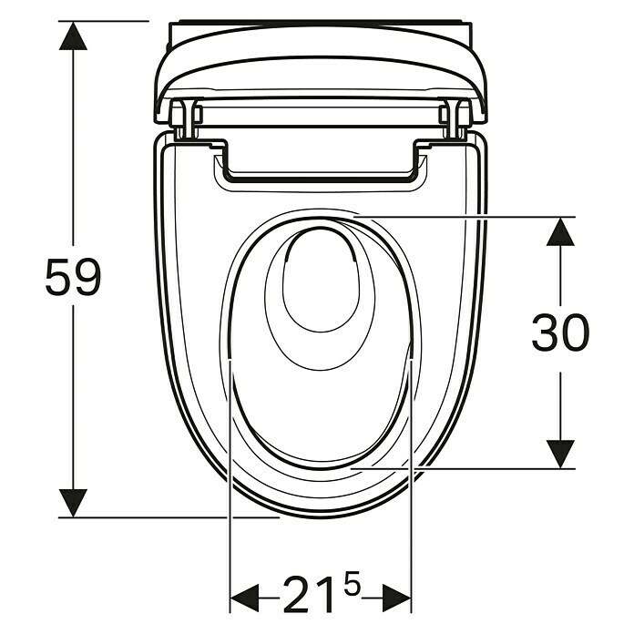 Geberit Wand-Dusch-WC-Set AquaClean Mera ComfortSpülrandlos, Mit schmutzabweisender Glasur, Spülform: Tief, WC Abgang: Waagerecht, Weiß Unknown