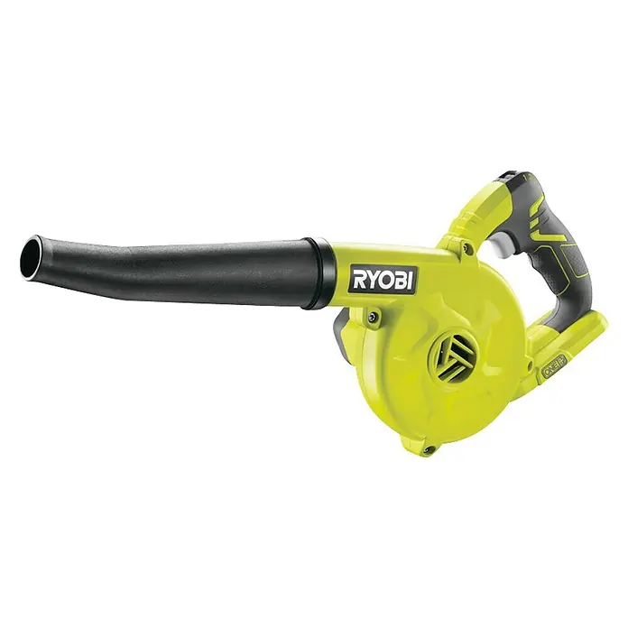 Ryobi ONE+ Akku-Gebläse R18TB-0 - 18 V, Li-Ionen, Ohne Akku - Abbildung eines gelb-schwarzen Ryobi Akku-Laubbläsers.