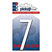 Pickup 3D Home Huisnummer (Hoogte: 9 cm, Motief: 7, Wit, Kunststof, Zelfklevend)