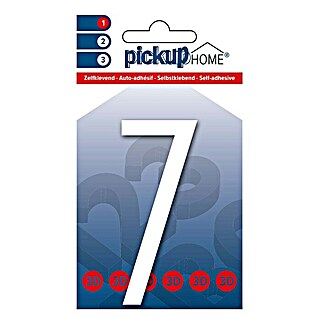 Pickup 3D Home Hausnummer Oslo (Höhe: 9 cm, Motiv: 7, Weiß, Kunststoff, Selbstklebend)