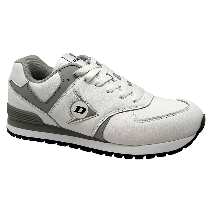 Dunlop Zapato bajo de seguridad Flying Wing - 38, Blanco - Esta elegante zapatilla blanca Dunlop ofrece comodidad y estilo. Perfecta para el uso diario con su diseño clásico y suela resistente.