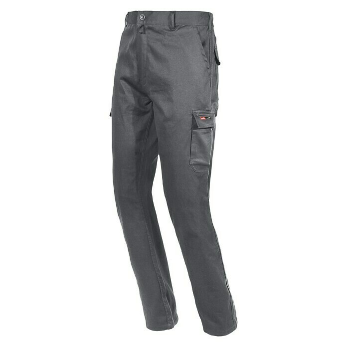 Industrial Starter Pantalones de trabajo Easystretch (L, Gris, Algodón 100%)