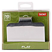 Tatay Flat Portarrollos papel higiénico (Con tapa, Cromo, Aluminio)