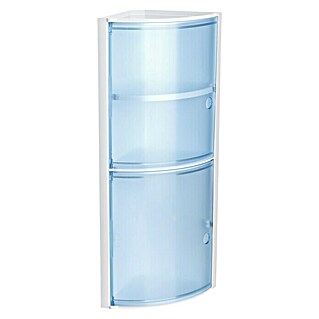 Tatay Armario de baño rinconero (L x An x Al: 20 x 20 x 62,5 cm, Blanco/Azul)