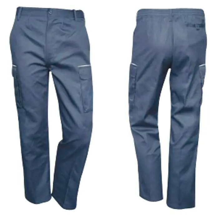 Industrial Starter Pantalones de trabajo Euromix - XS, Azul - Imagen de un pantalón de trabajo azul con bolsillos laterales. Pantalón cómodo y resistente para artesanos y para quien valora la funcionalidad.